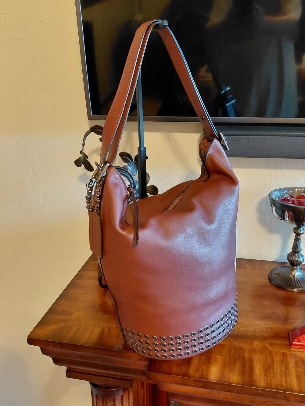 Coach Bleecker Leather Grommets Duffle, Style No. 32392